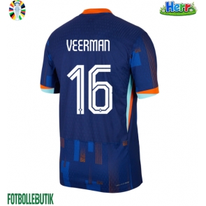 Nederländerna Joey Veerman #16 Bortatröja EM 2024 Kortärmad